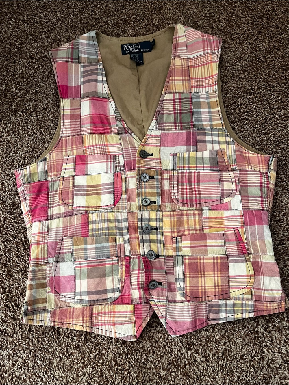 Polo By Ralph Lauren Madras Vest